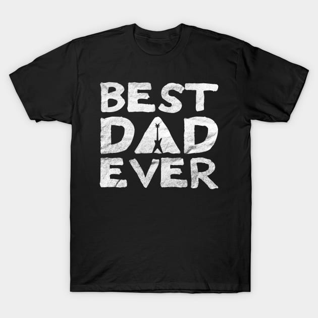 Best Dad Ever Razorback Guitar T-Shirt by teecloud